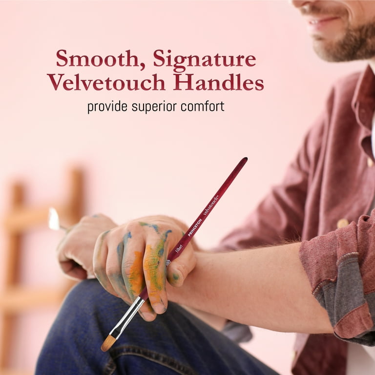 Princeton Velvetouch™ Series 3950 Synthetic Blend Brush #10/0 Fan