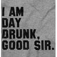 thumbnail image 4 of Day Drunk Good Sir Alcohol Drinking Unisex Plus Size Graphic Tee Brisco Brands 3X, 4 of 6