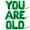 Green, variant on Letter Balloons - YOU ARE OLD 16" Inch Alphabet Letters Foil Mylar Balloon Birthday Party Banner (Gold)