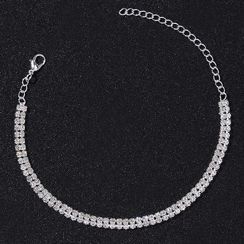 Dreamofdazzles Jewels 5.00 Ctw Round Cut Diamond Trendy Womens Anklet 14K White Gold Plated 925 Sterling Silver