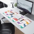 thumbnail image 2 of Long Mouse Pads for Desk,Colorful Dinosaurs Silhouettes Pattern Desk Mats on Top Of Desks, Desk Mouse Pad Extra Large with 3mm Non-Slip Base and Stitched Edge for Gaming,Office,Work,Home 31.5"x11.8", 2 of 6