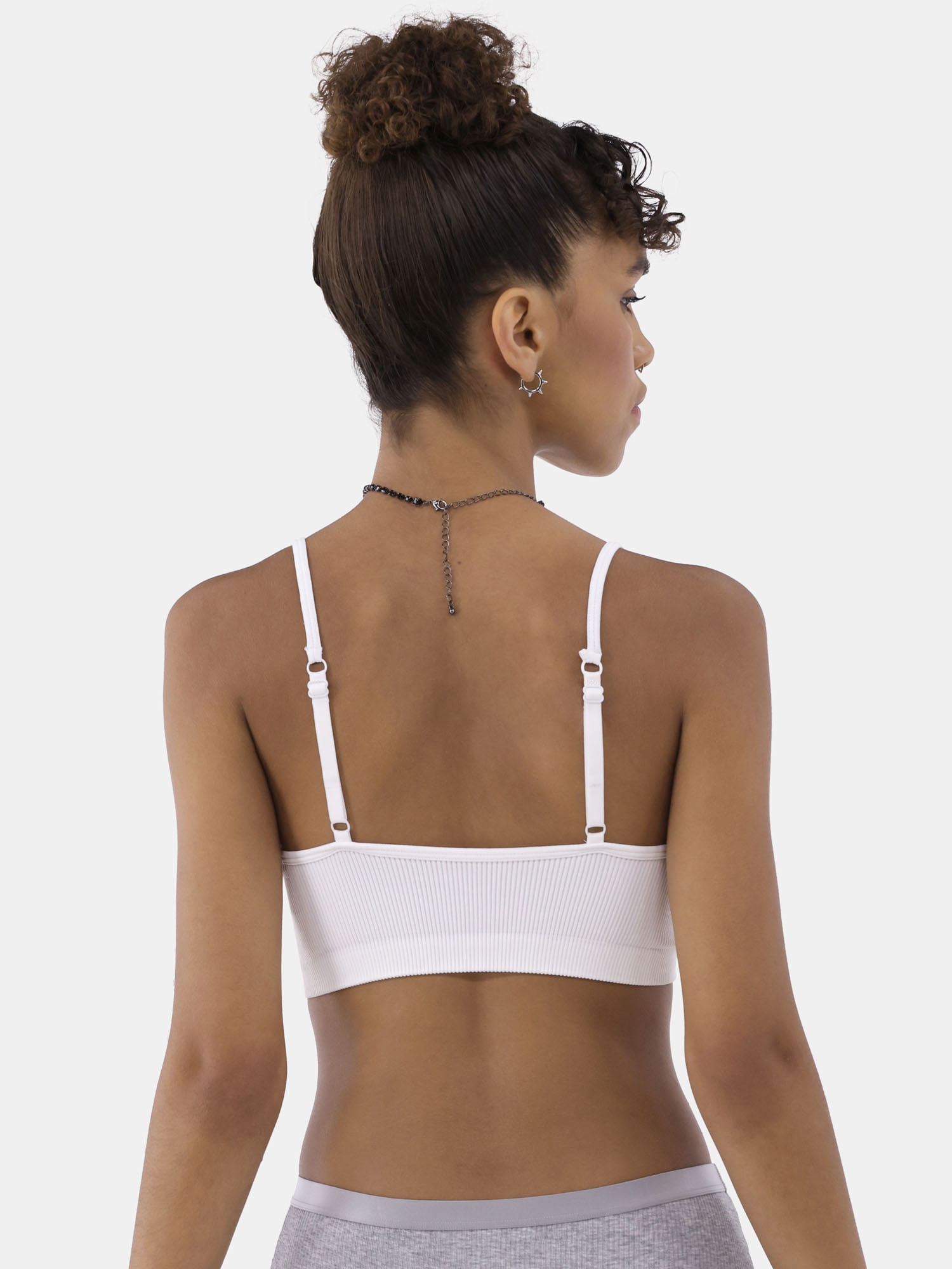 No Boundaries Seamless Ribbed Triangle Bralette, Sizes XS-XXXL