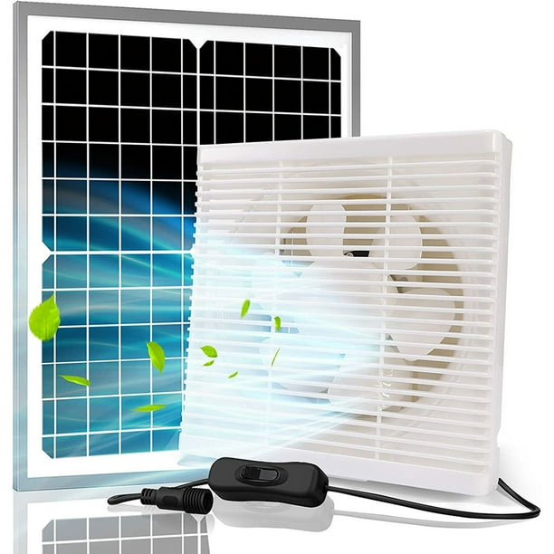 Solar Fan Pro, 25W waterproof solar panel + 8" louvered exhaust fan