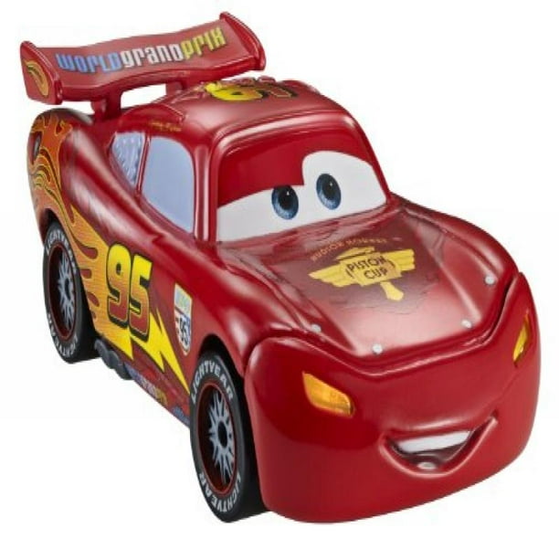 Disney Pixar Cars 2 Diecast Lights Sounds 1 55 Scale Lightning Mcqueen Toy Car Walmart Com Walmart Com