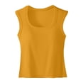 thumbnail image 5 of Tank Tops for Women Plain Ribbed Neck Slim Sleeveless Camisoles S 2XL, 5 of 6