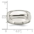 thumbnail image 5 of 925 Sterling Silver 7mm Half Round Milgrain Band Ring Size 13, 5 of 7