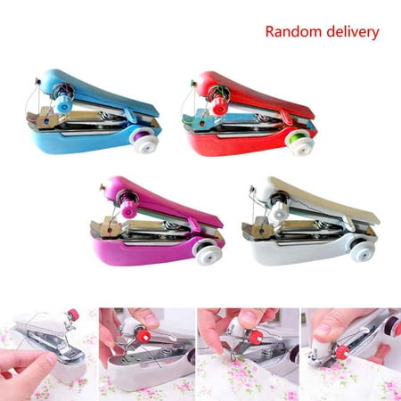 Cordless Hand-Held Clothes Sewing Machine Use