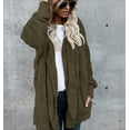 thumbnail image 1 of Double Fleece Cardigan Jacket Women Solid Color Long Sleeve Plush Warm, 1 of 7