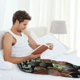 thumbnail image 5 of Fuzoiu bass water fishing Print Men's Pajama Pants,Lounge Pants for Men,Lounge PJ Bottoms,Sleepwear Pants with Drawstring Pockets-, 5 of 6