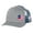 Heather Grey/American Flag Mesh, variant on Men's Golf Lucky American Flag Clover Embroidered Mesh Back Trucker Hat, Black/Black