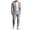 Gray, variant on Men's 2 Piece Linen Suit Set Regular Fit One Button Solid Blazer Jacket & Pants Tuxedo Suits for Wedding Business