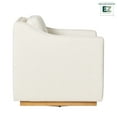 thumbnail image 5 of Walker Edison Modern Farmhouse Easy Assembly Linen Accent Chair, Cream, 5 of 15