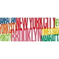 thumbnail image 2 of Mullan, Michael 24x12 White Modern Wood Framed Museum Art Print Titled - New York City Life Words, 2 of 4