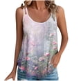 thumbnail image 3 of Ahuyic Womens Sleeveless Top,Tank Tops for Women,Womens Summer Loose Casual Fashion Print Crew Neck Tank Top, 3 of 5