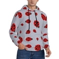 thumbnail image 2 of Fotbe Men's Hoodie with Ladybug Pattern - Kangaroo Pocket Pullover Hooded Sweatshirt, Perfect for Daily Wear, Travel, and Home-3X-Large, 2 of 7