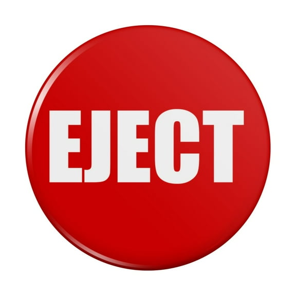Red Eject Button Design Funny Kitchen Refrigerator Locker Button Magnet