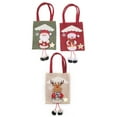 thumbnail image 4 of 3 Pack Christmas Tote Gift Bags,Reusable Christmas Candy Bag 3D Santa Claus Snowmen Reindeer Bag with Handle Portable Candy Gift Baskets Gift Wrap for Christmas Party Favors, 4 of 6