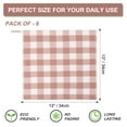 thumbnail image 4 of Unique Bargains 6Pcs 100% Cotton Buffalo Pattern Absorbent Dish Cloths Pink 13" x 13", 4 of 8