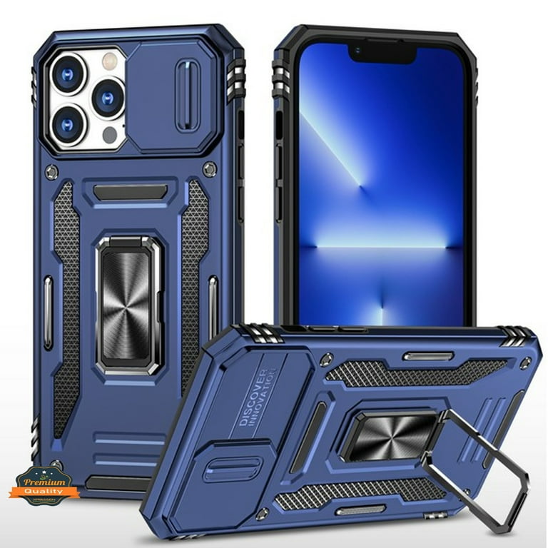 iPhoneアクセサリー Hybrid Shockproof Case (Steel Blue) For Apple iPhone 14 Pro (6.1
