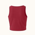 thumbnail image 6 of Smupbvky Going Out Tank Tops for Women Crew Neck Cropped Knit Vest Casual Sleeveless Summer Layering Basic T Shirt (XL, Wine), 6 of 7