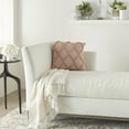 thumbnail image 3 of Mina Victory Life Styles 18x18" Cotton Diamond Lattice Throw Pillow - Blush Pink, 3 of 5