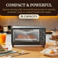 thumbnail image 2 of Personal Compact 2 Slice Countertop Toaster Oven with 15 Minute Timer & Adjustable Temperature, Bake, Broil, & Toast, Black, 2 of 7