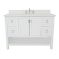 thumbnail image 4 of Bellaterra Home 49" Single vanity in White finish top with White quartz and oval sink, 4 of 10