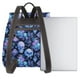 thumbnail image 3 of Balery Skull blue crystal flower Mochila de Cuero para Mujeres, Gran Capacidad, Bolsa de Viaje Multifuncional, Mochila de Cuero y Bolsa de Hombro para Mujeres, 3 of 4