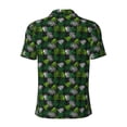 thumbnail image 3 of Xecao Tropical Leaves1 for Mens' Casual Short Sleeve Button-Down Polo Shirts for a Classic Golf Look, 3 of 9