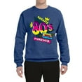 thumbnail image 3 of Totally 80's Forever Vintage Unisex Crewneck Graphic Sweatshirt, Vintage Heather Blue, Large, 3 of 5