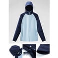 thumbnail image 2 of UTSJKR Men's Raglan Sleeve Color Block Quick Dry Hooded Windbreaker, Casual Jacket, Outdoor Sports Urban Street Daily Windproof Wear Dark Blue XXXXL, 2 of 6