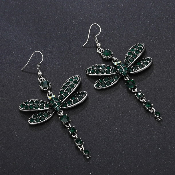 Pendientes de insecto con borla de diamante multicolor retro Joyas de oreja larga para mujer Wmkox8yi sjalhkljlk4087