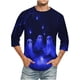 thumbnail image 1 of Camisas de Manga Larga para Hombres Imprimir Casual Cuello Redondo Blusa de Manga Corta, Camisas de Lino para Hombres, 1 of 4