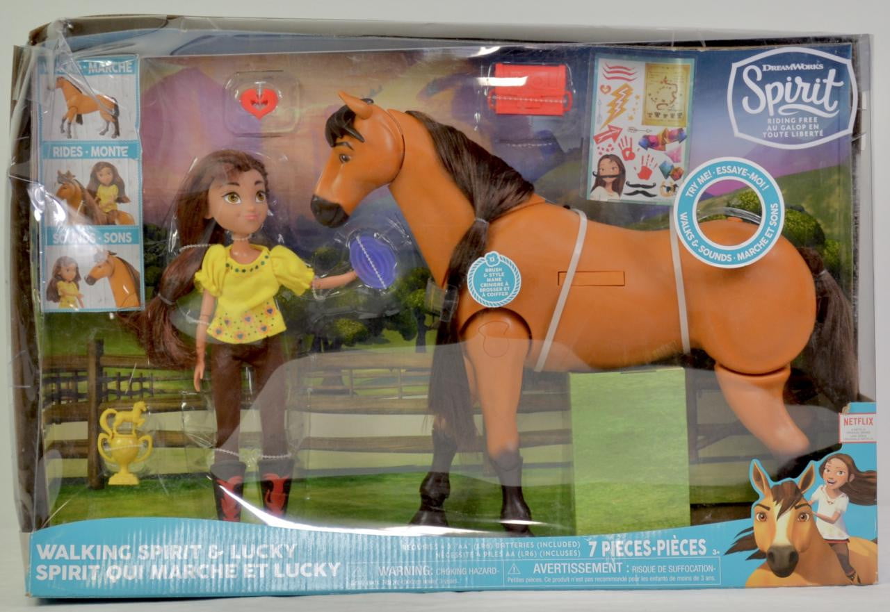 deluxe walking spirit horse with lucky doll