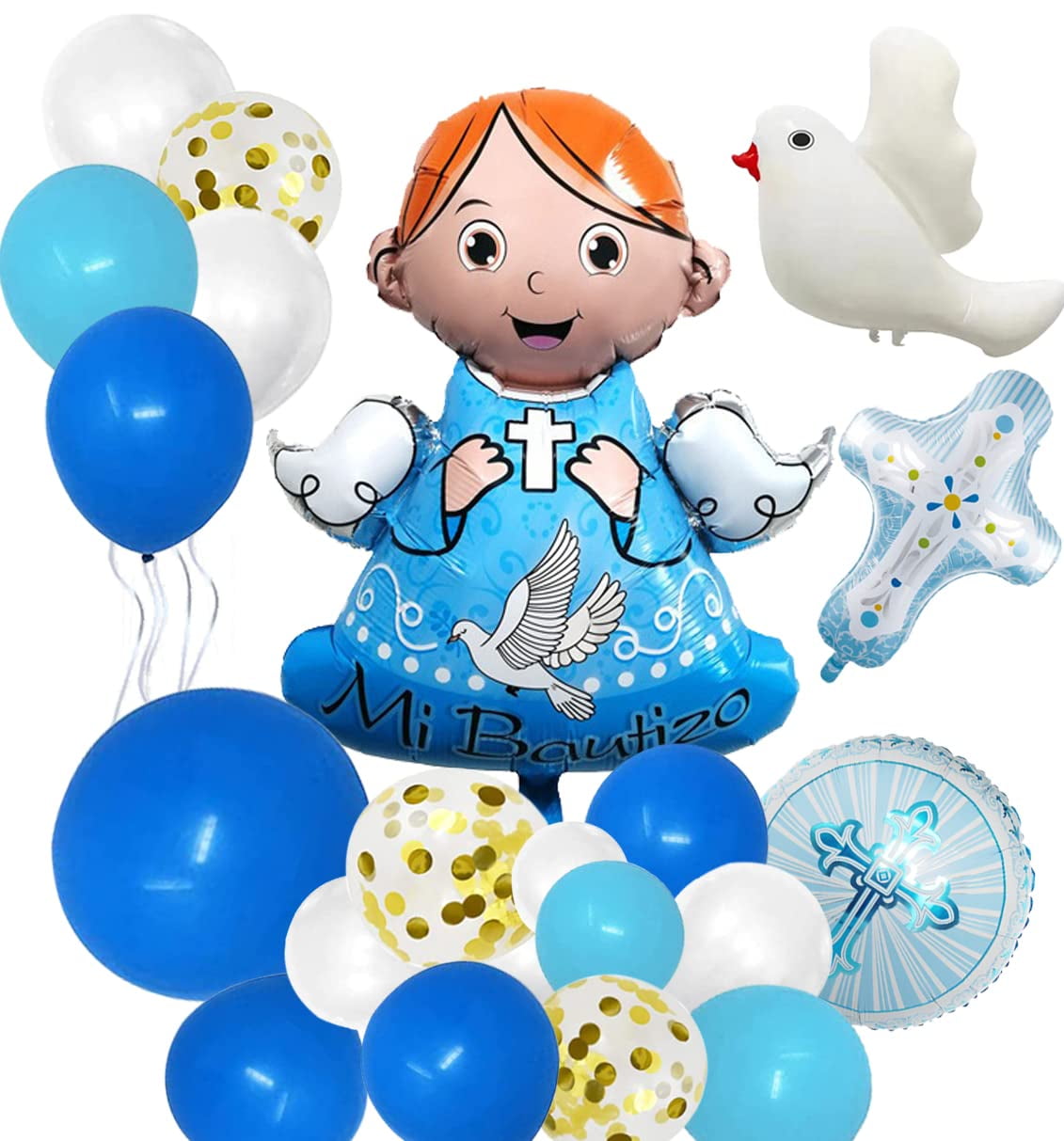 Mi Bautizo Baptism Decorations First Communion Blue Baptism Cross