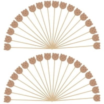 100pcs Khaki Bamboo Cocktail Picks for Party Decorations and Fruit Skewers 10 inch