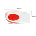 thumbnail image 2 of Unique Bargains Silicone Heel Support Cup Pads Silicone Cushion Orthotic Insole Ripple Pattern Red Size 33-39 6Pcs, 2 of 6
