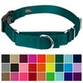 thumbnail image 2 of Country Brook Petz® Teal Durable Nylon Martingale with Deluxe Buckle - Made in the USA, Large, 2 of 7