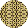 thumbnail image 1 of Ahgly Company Indoor Round Patterned Bright Gold Yellow Area Rugs, 3' Round, 1 of 6