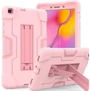 REQO Case for 8.0 inch Samsung Galaxy Tab A 2019 (SM-T290/T295), Slim Heavy Duty Shockproof Rugged Protective Case with Kickstand for 8.0 Galaxy Tab A Cover 2019 Without S Pen for Kids (Rose Gold)