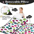 thumbnail image 3 of Green and Pink Leopard Print Teens Toddler Nap Mat with Pillow, Sleeping Mat Bag for Preschool Daycare 51"x22", 3 of 6