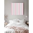 thumbnail image 3 of Canvas Print Wall Art Pink Gray Stripe Minimalist Vertical Stripes Modern Art Framed Canvas Art Wall Decor Pictures Painting Morden Artwork for Living Room Bedroom, Ready to Hang, 12"x12", 3 of 4