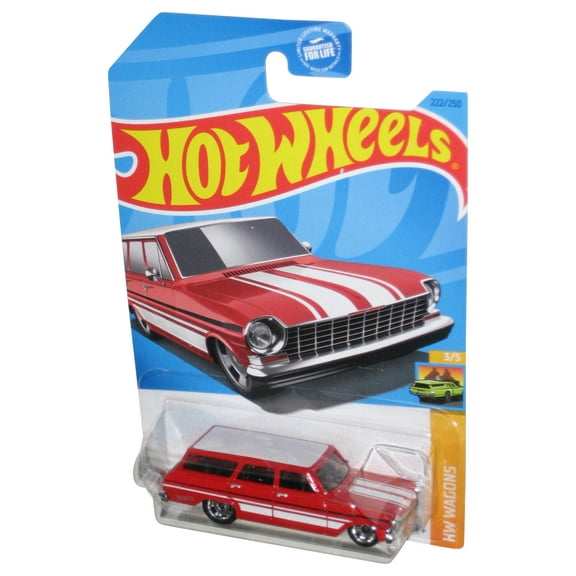 Hot Wheels HW Wagons 3/5 (2021) Red '64 Chevy Nova Wagon Car 222/250