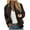 Coffee, variant on Women's Fall Solid-Color Fashionable Ribbed Zipper Jacket,Soft Jacket with Pockets and Comfort Fit and Modern Street Style,Purple M