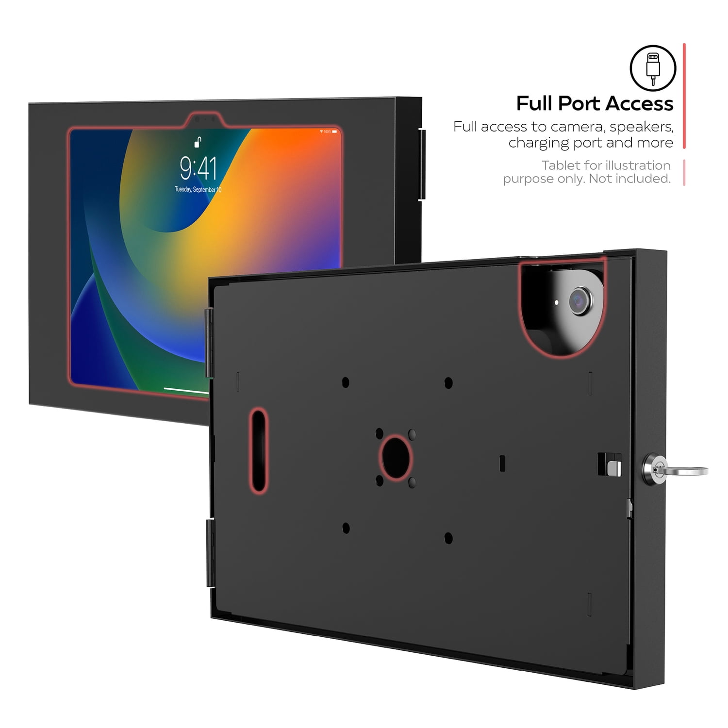 CTA Digital Locking Wall-Mount Enclosure for iPad 10th Gen/A16