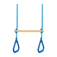thumbnail image 4 of koolsoo Swing Bar with Gymnastic Rings Adjustable for Family Fun Get Togethers Games blue, 4 of 9