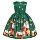thumbnail image 4 of Herrnalise - Falda larga para niña bebé, disfraz de Navidad, estampado de Papá Noel, princesa, lazo, vestido de actuación, falda, vestido de Navidad, 4 of 8