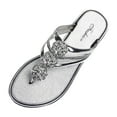 thumbnail image 1 of Kcodviy Cool Slippers Female Soft Open Toe Sandals for Women Soled Non Slip Wear Wedge Sandals for Women Size 9 Resisting Flat Beach Flops Non Slip Sandals for Women Lady Sandals Women Slippers, 1 of 8