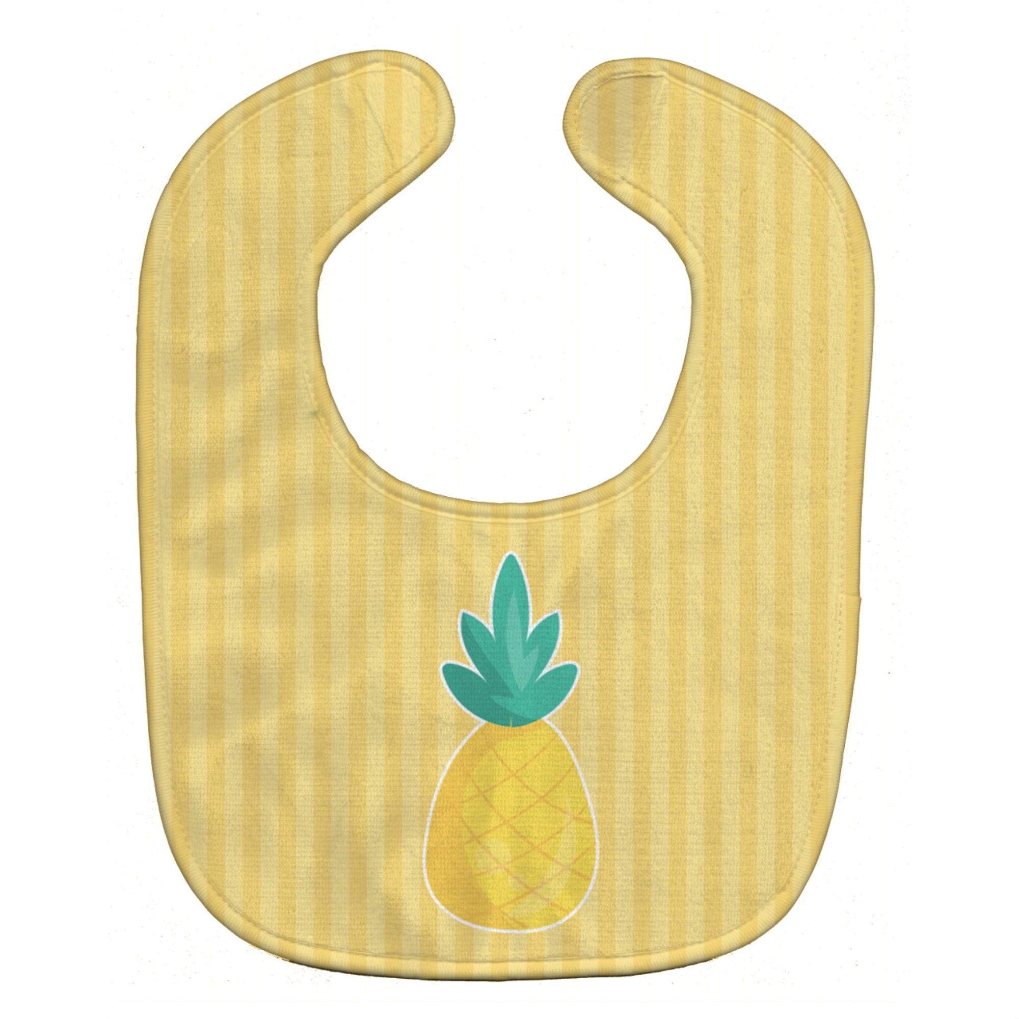 Caroline's Treasures Baby Bib, Pineapple, Yellow Stripe