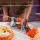 thumbnail image 4 of Ralladores de repollo giratorios manuales, rallador triturador de queso, con 3 cuchillas intercambiables, manivela, para cocina, 4 of 5